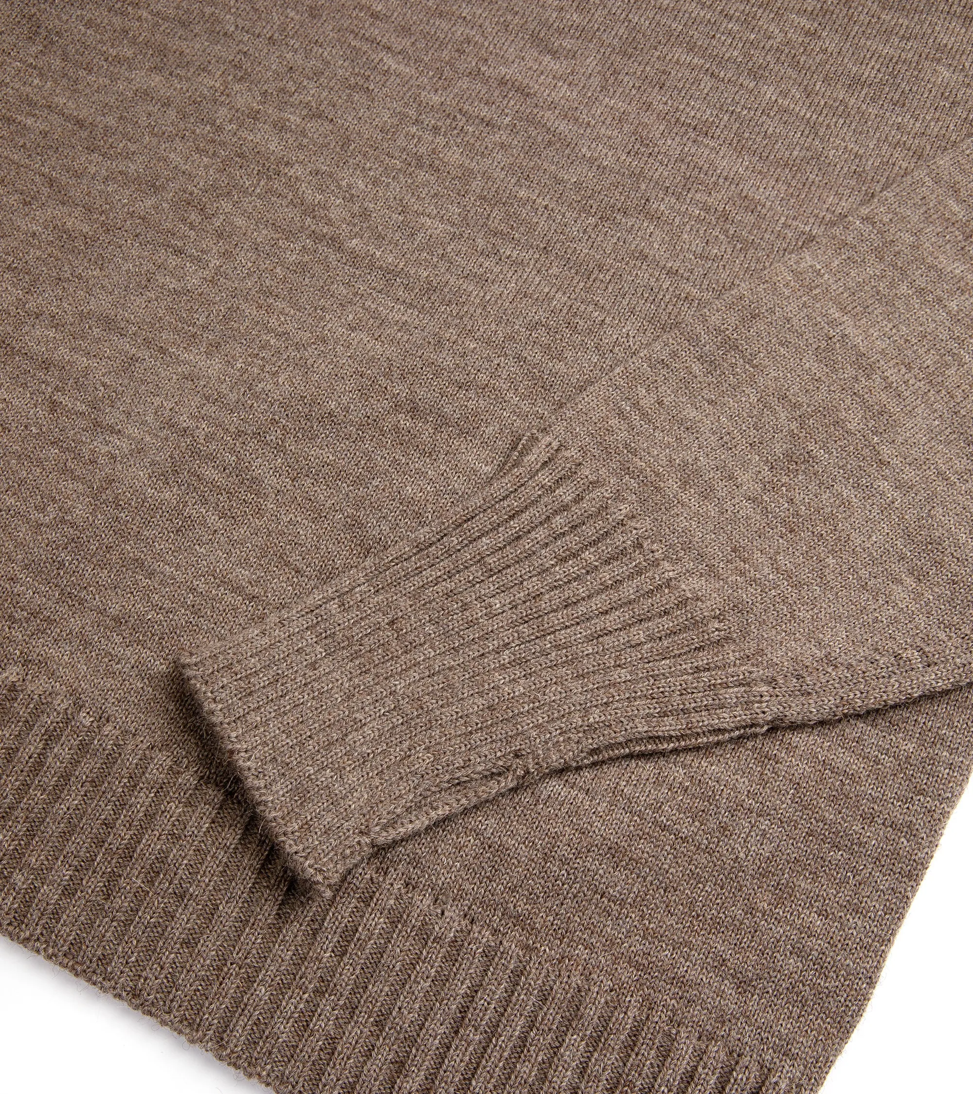 Andersen-Andersen Seaman Wool Crew Neck Sweater: Natural Taupe