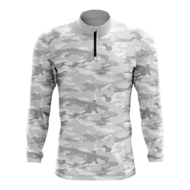 Arctic Ghost Camo Men's Quarter Zip Pullover