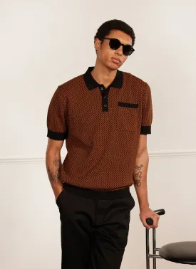 Casa Martini Knitted Polo | Cotton | Espresso