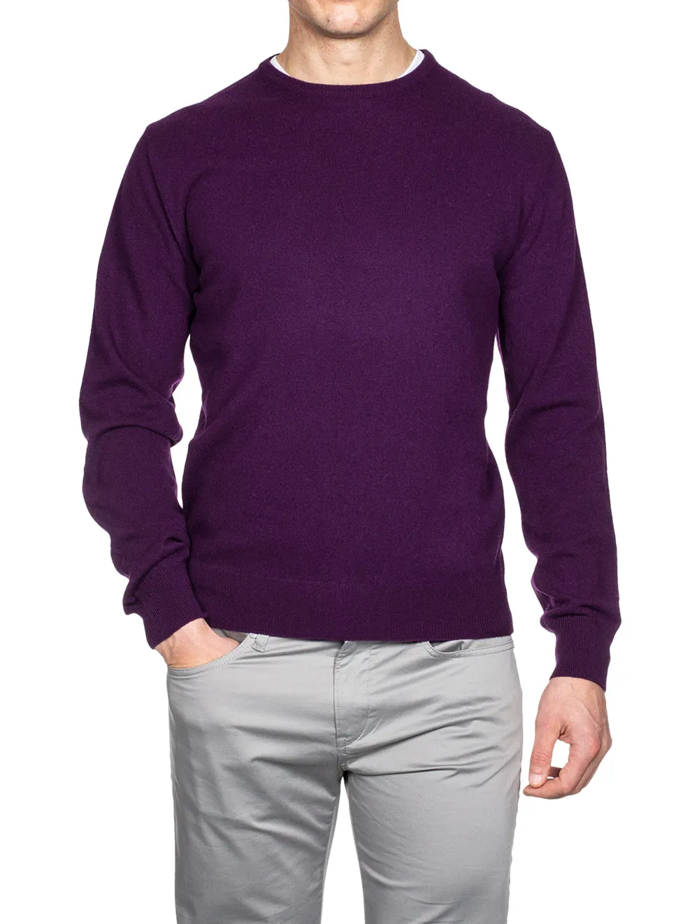 Cashmere & Merino Wool Crew Neck Violet