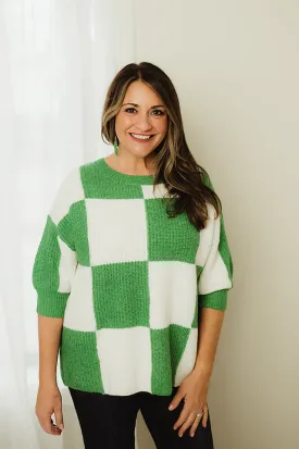 Checker Sweater Pullover