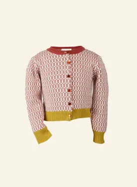 Children's Classic Cardigan - Geometric Knit