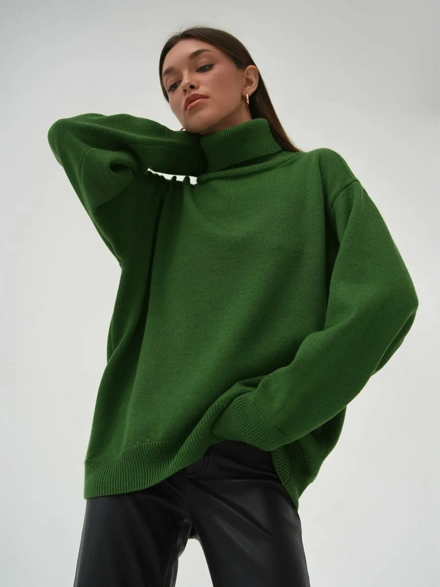 Classic Versatile Turtleneck Pullover Sweater (MS055)