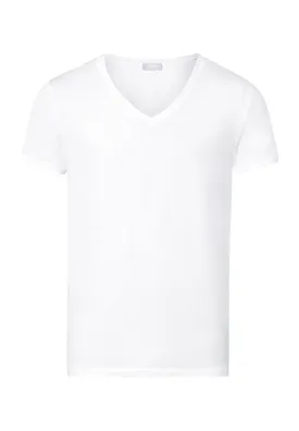 Cotton Superior Egyptian Cotton V-Neck Fitted T-Shirt | White 73089-101