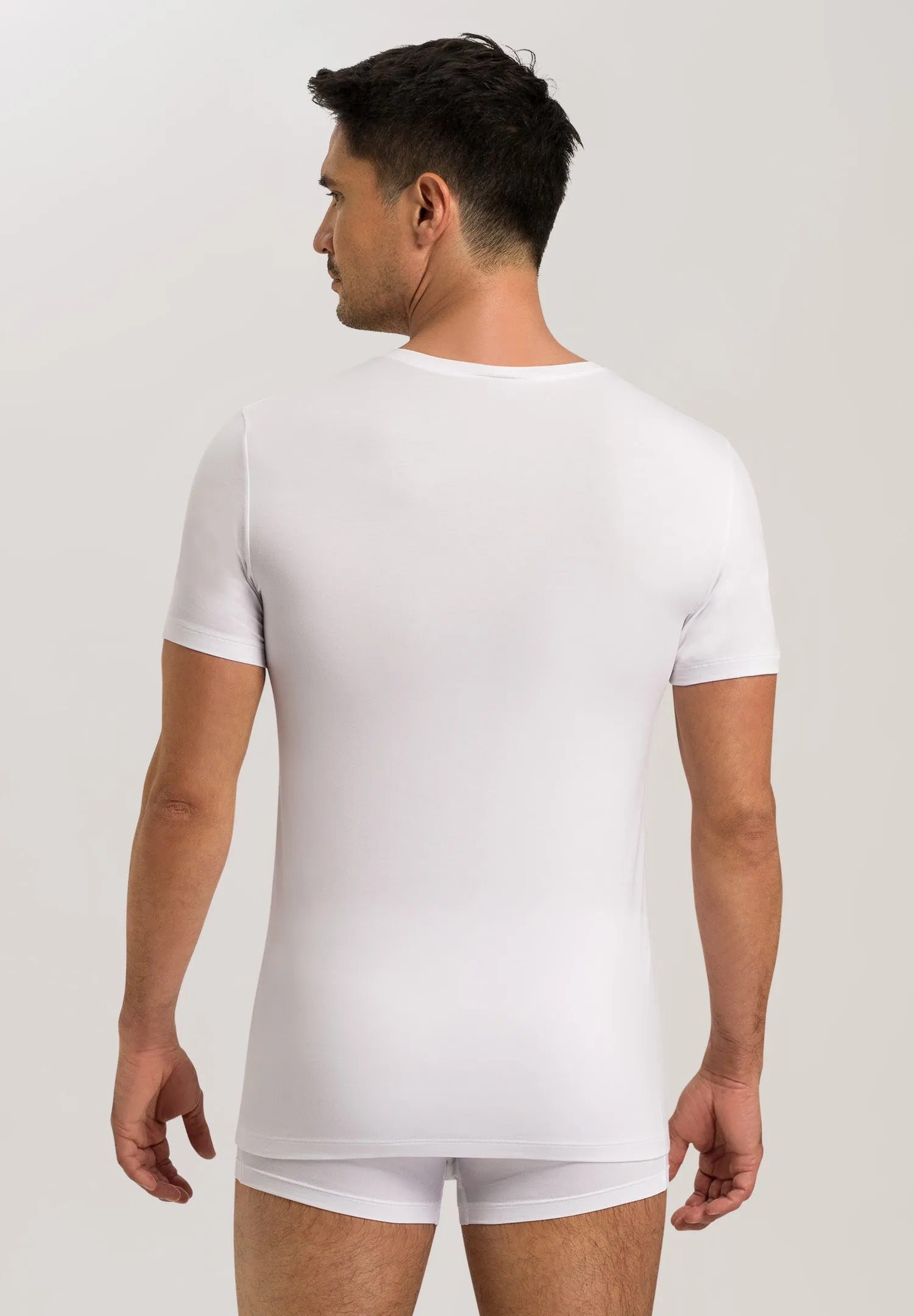 Cotton Superior Egyptian Cotton V-Neck Fitted T-Shirt | White 73089-101