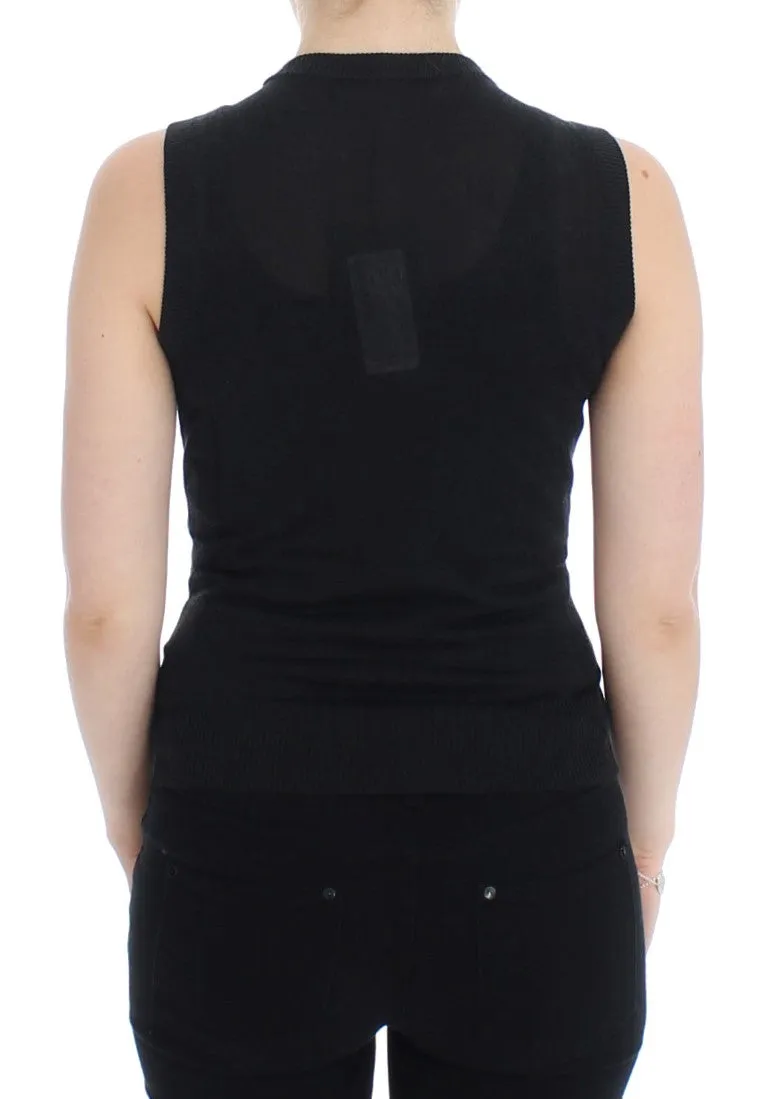 Dolce & Gabbana Elegant Black Sleeveless Pullover Vest