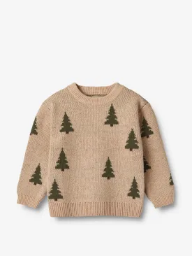 Fir tree jacquard pullover