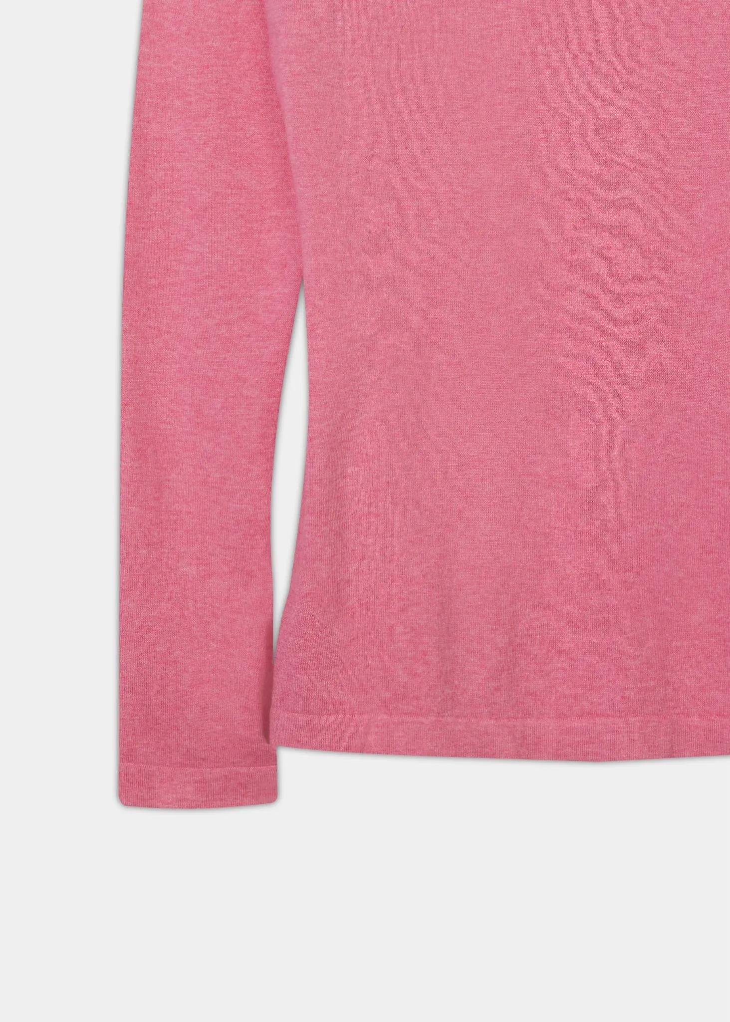 Hannah Ladies Cotton Cashmere Crew Neck Jumper In Carnation