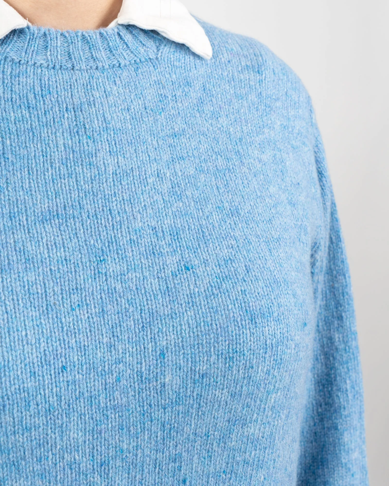 Ice Sea Blue Shetland Sweater