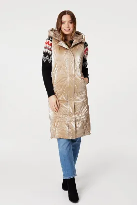 Longline Hooded Puffer Vest