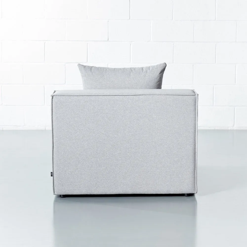 MASON - Light Grey Fabric Armless Chair Module