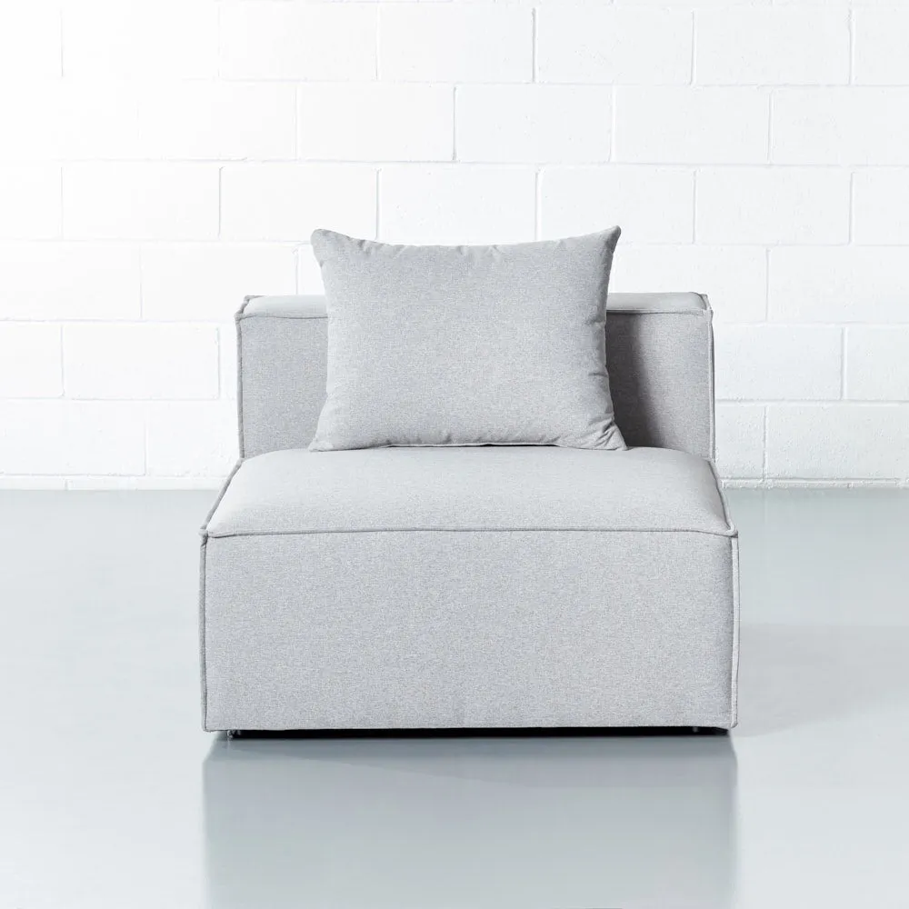 MASON - Light Grey Fabric Armless Chair Module