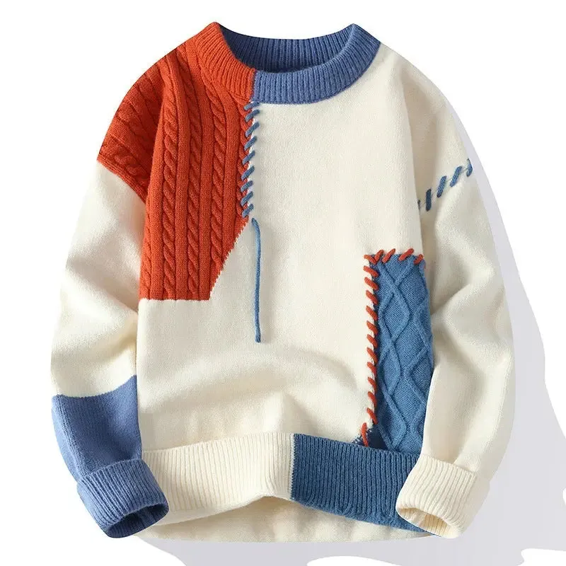 Men's Colour block Pullover Sweater