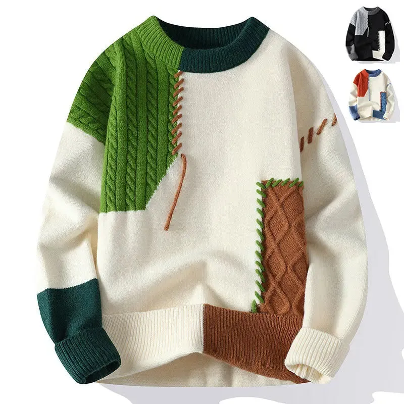 Men's Colour block Pullover Sweater