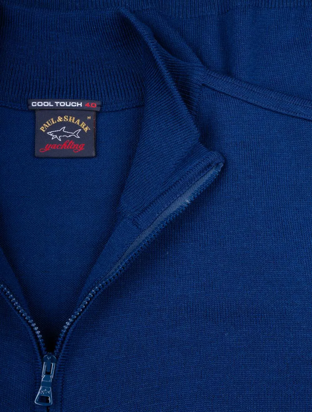 Mockneck Half Zip Knitwear Blue