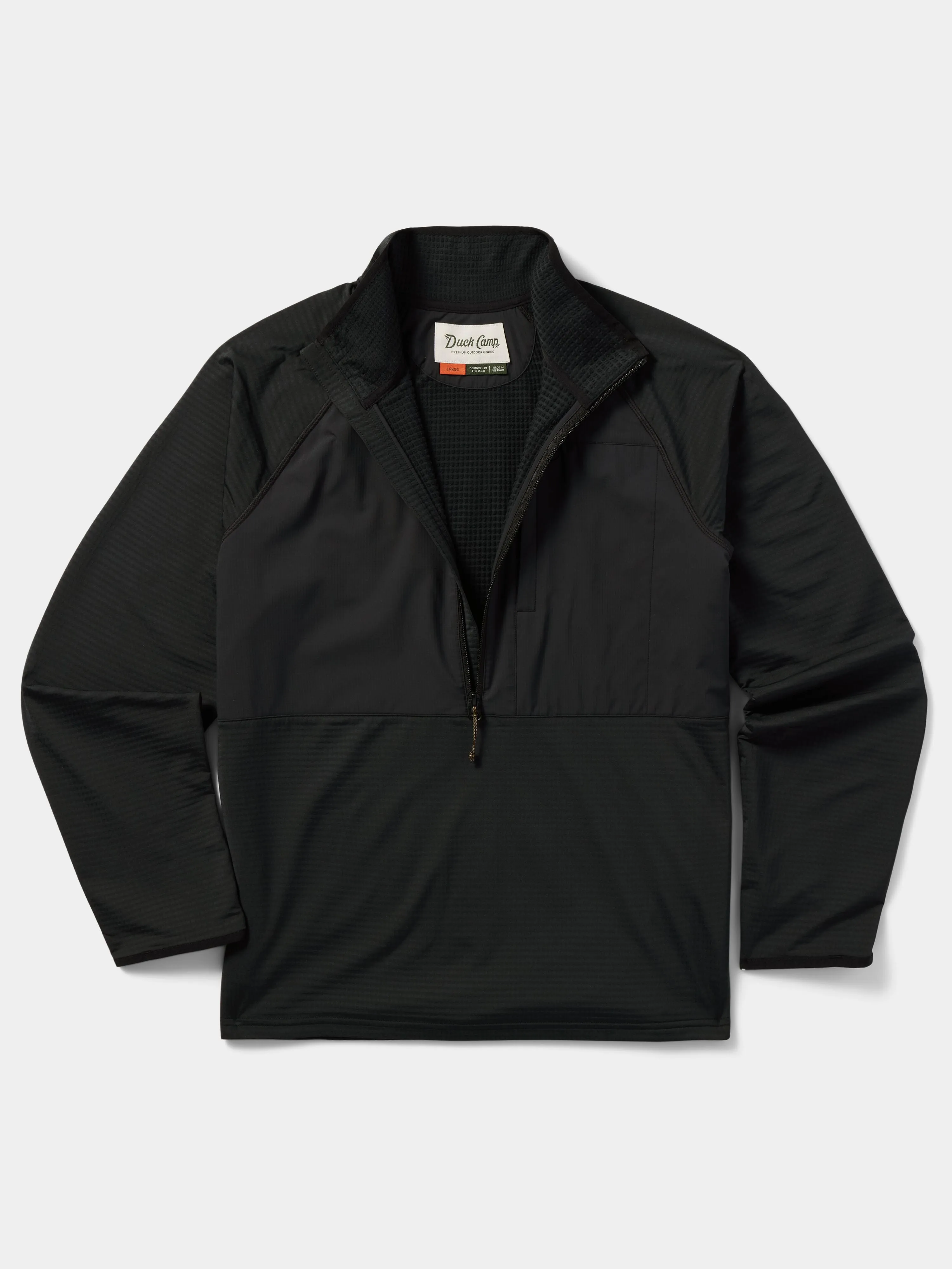 M's Lightweight Grid Tech Fleece 1/2 Zip - Black