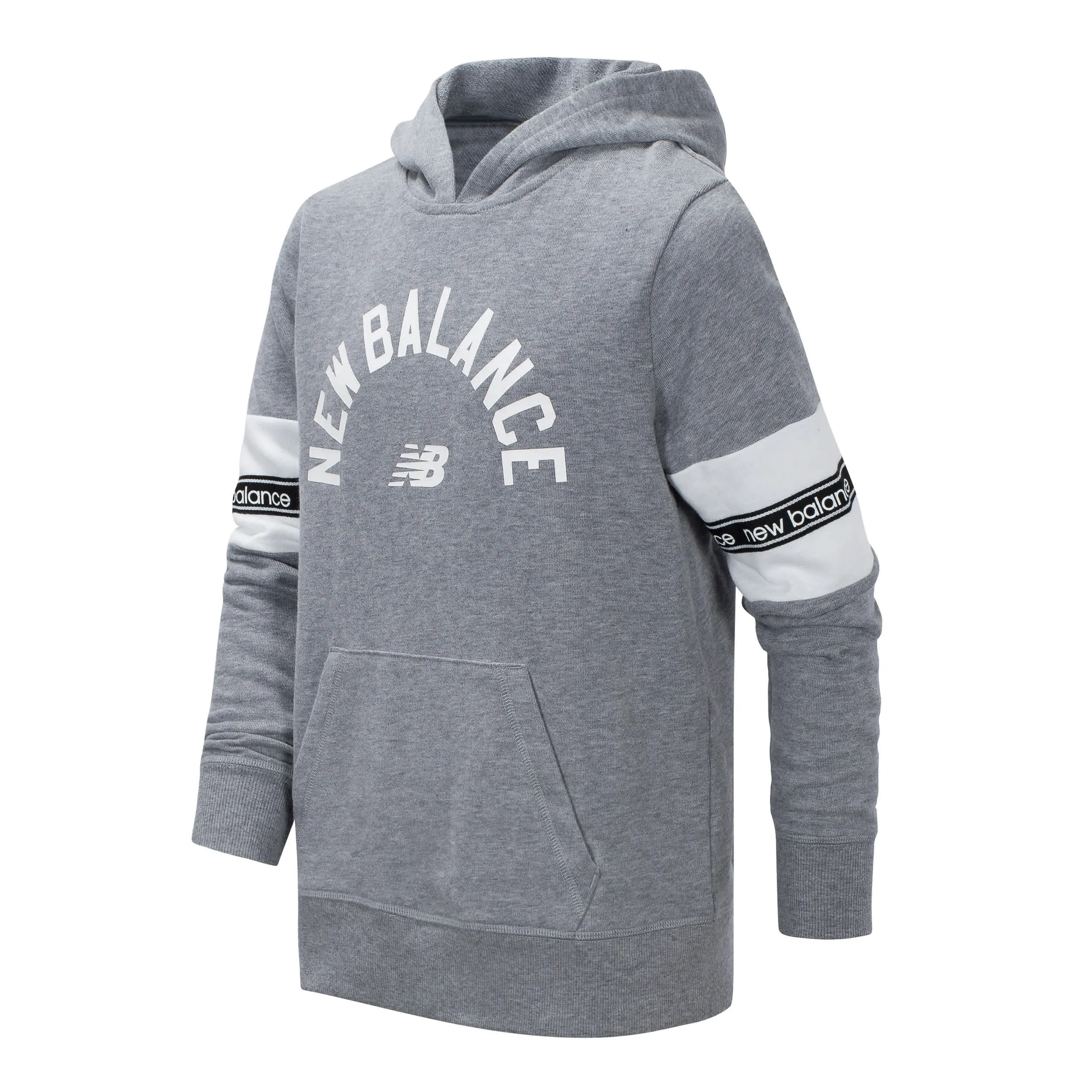 New Balance Girls Grey Heather Terry Pullover