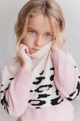 PINK LEOPARD SWEATER