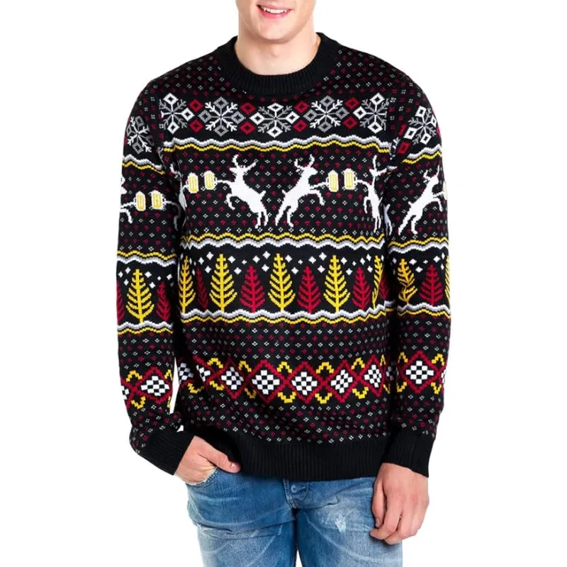 Playful and Festive Holiday Pullover Sweater for Christmas Gatherings