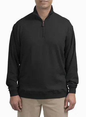 Red House - Pima Interlock 1/4 Zip Pullover.  RH09