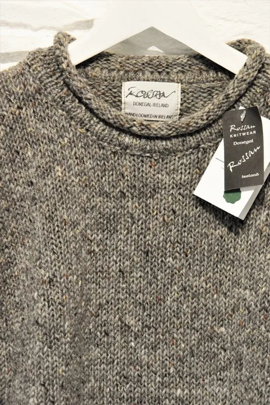 Roll neck jumper – Speckled porridge – Rossan Knitwear