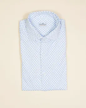 Sonrisa Jersey Shirt / Light Blue Clover Print