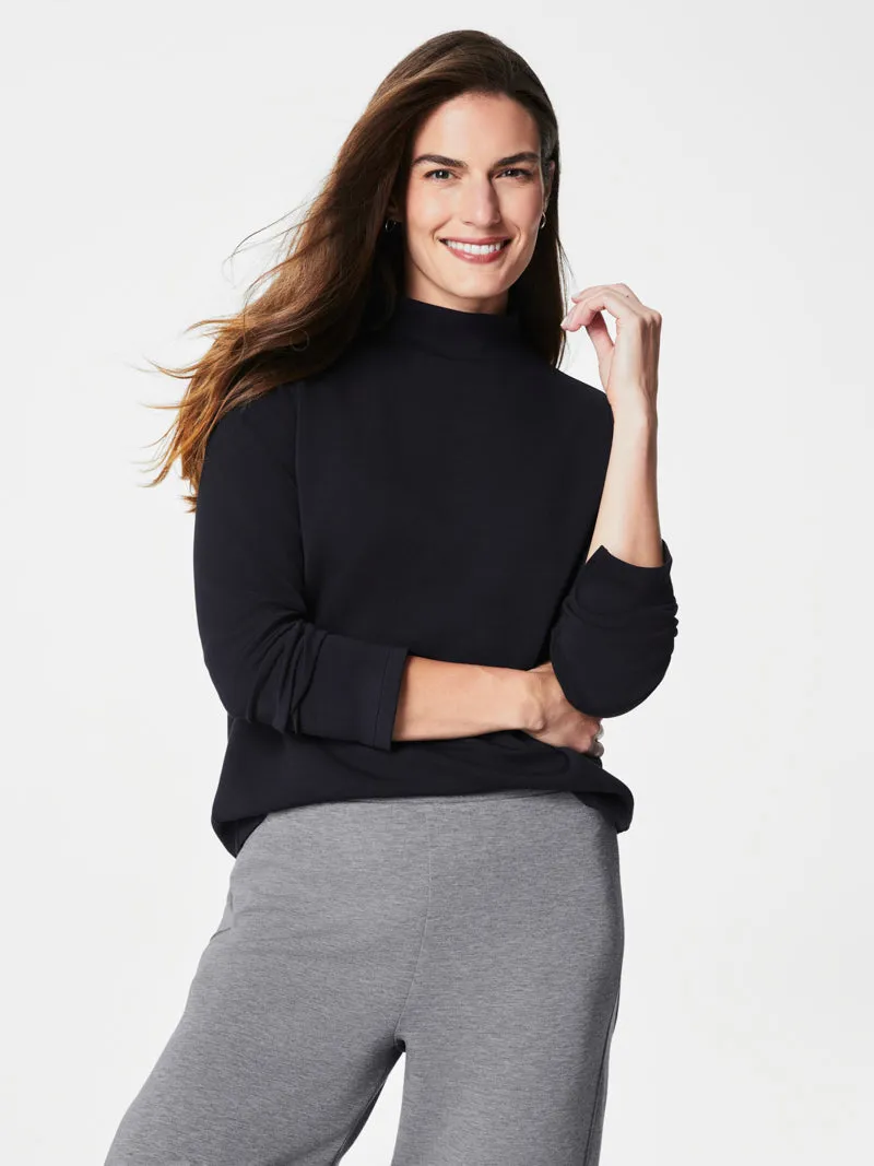 Spanx AirEssentials Mock Pullover - Black