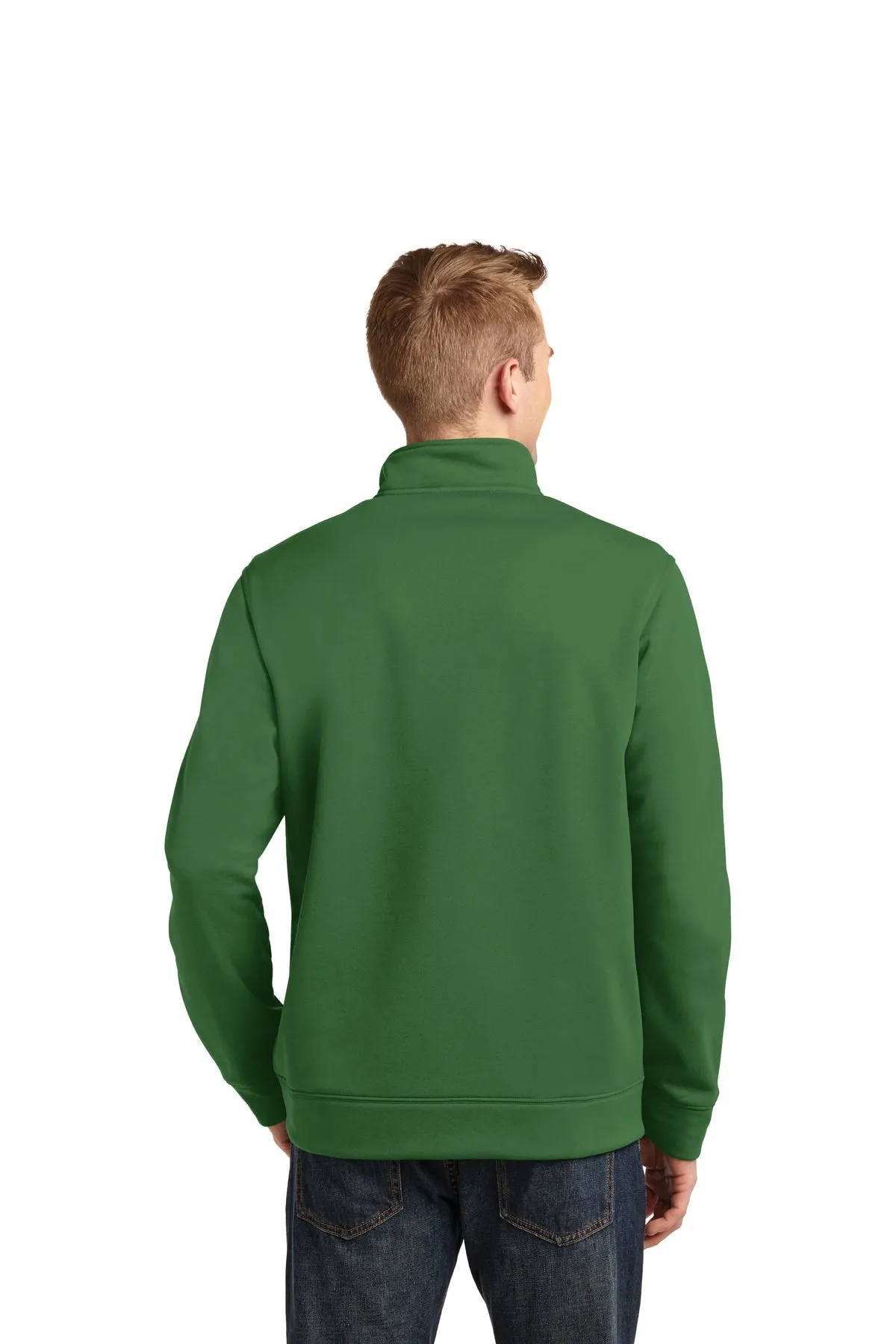 Sport-Tek Repel Fleece Branded 1/4-Zip Pullovers, Stadium Green