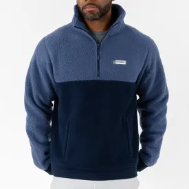 Summit Fleece Pullover | Colorblock - Slate Blue/Fleet Navy