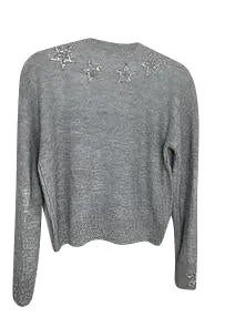 Sweater, Crewneck Gray, Silver Stars