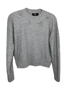 Sweater, Crewneck Gray, Silver Stars