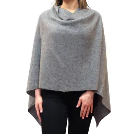 Two Way Possum Merino Poncho - Mist