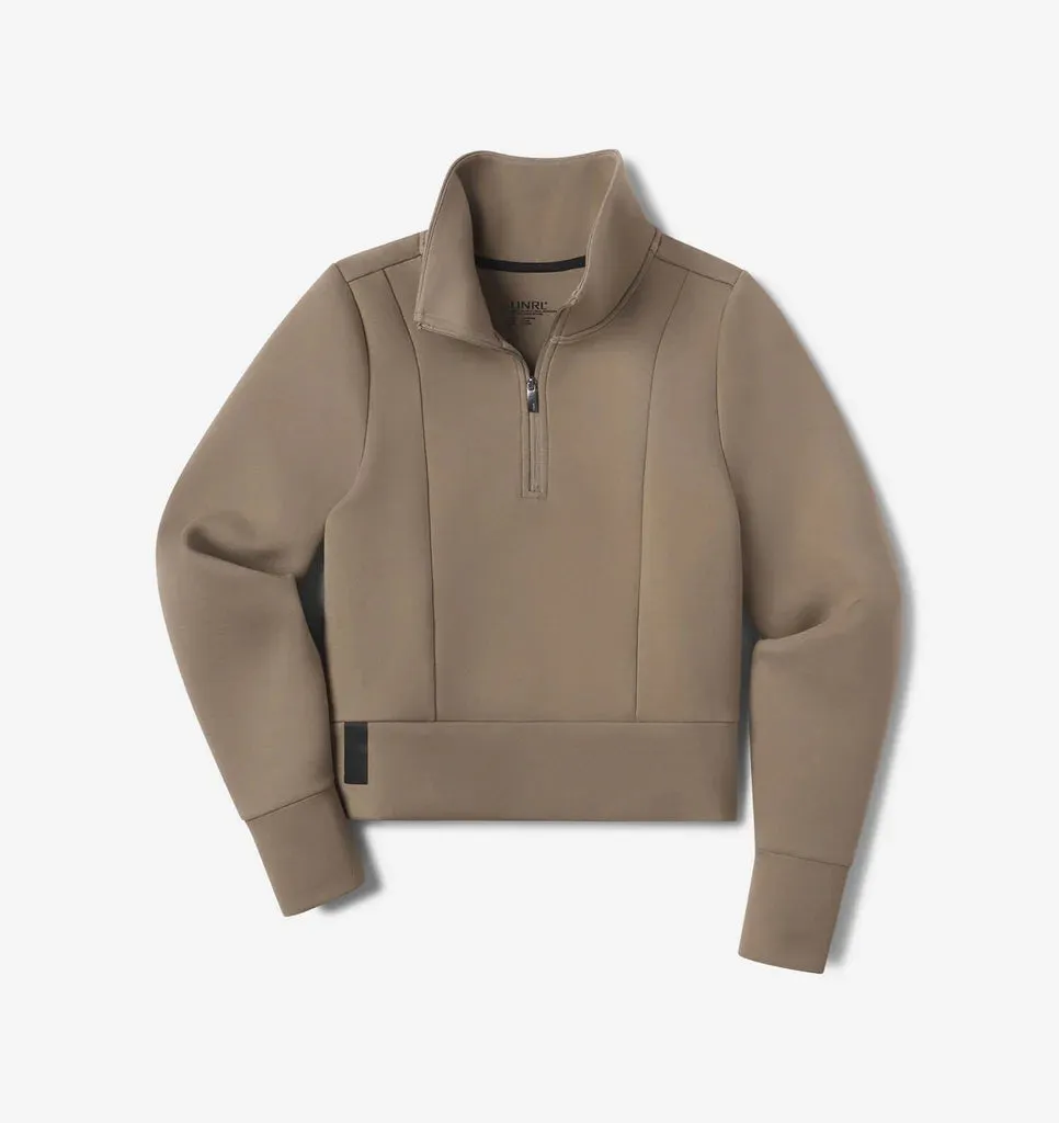 UNRL LuxBreak Half Zip Pullover | Walnut